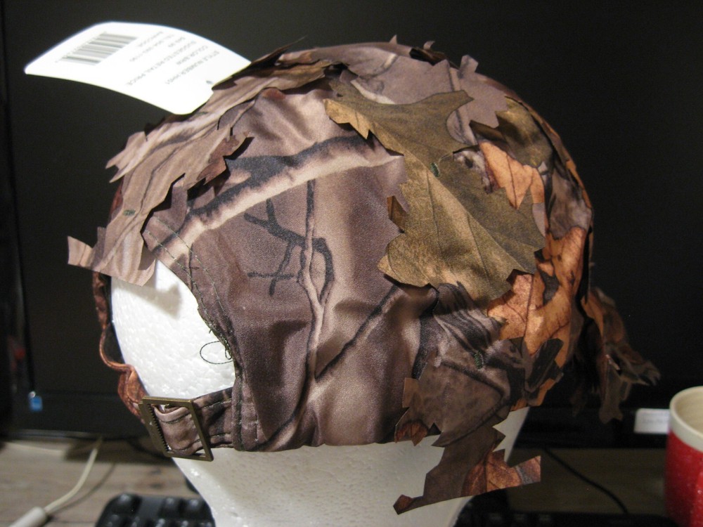 Lucky 7 Leafy Camo Cap Baseball Style Visor Bow Hunting Hat / Adjustable