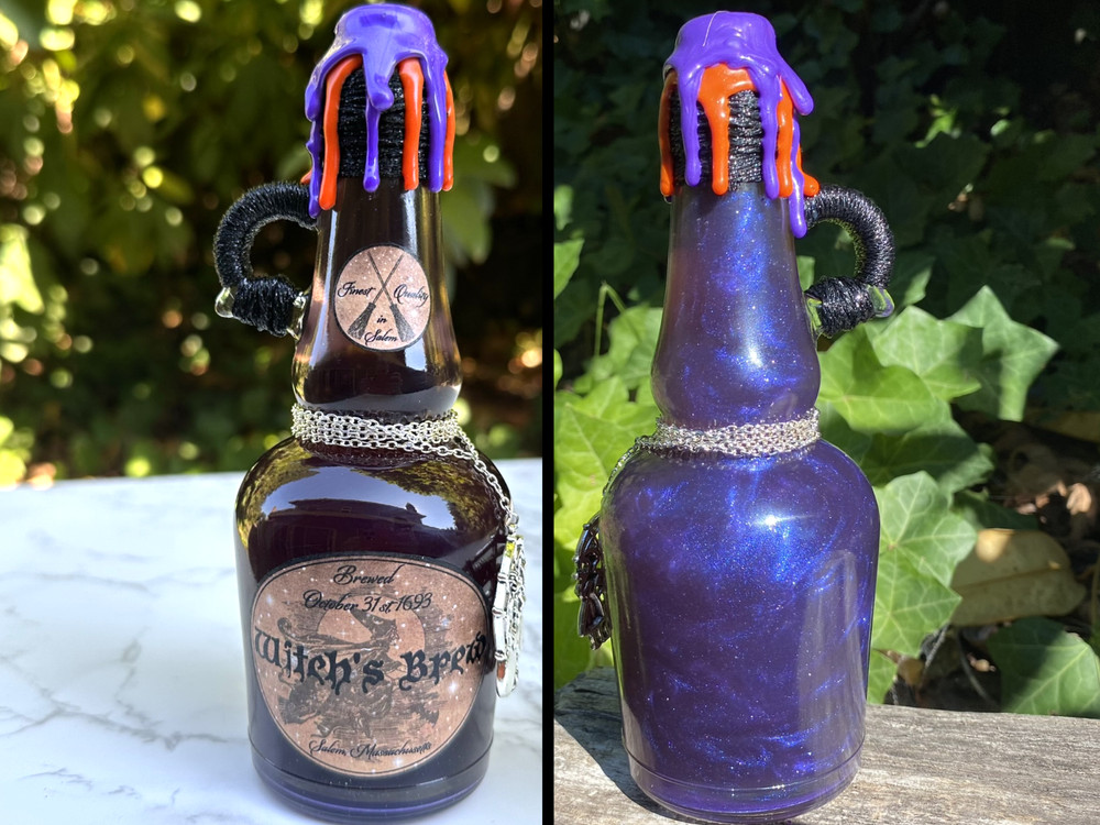Witch's Brew Decorative Color Changing Potion Bottle Bookshelf Halloween Decor