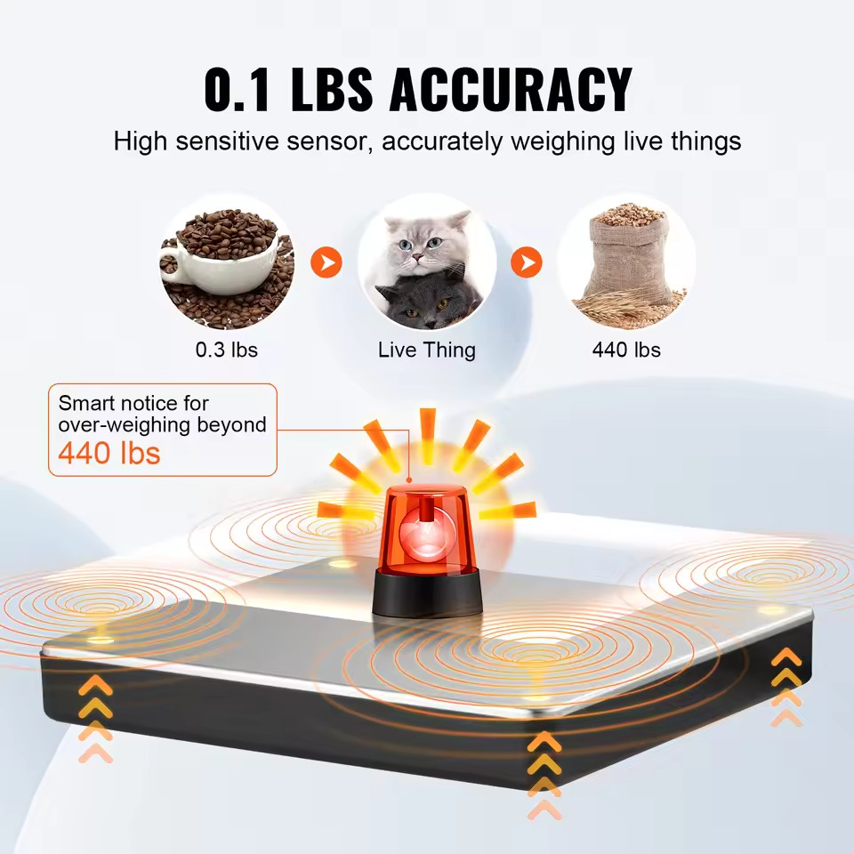 440lbs Digital Shipping Scale with Timer Tare Function HD LCD Screen Portable