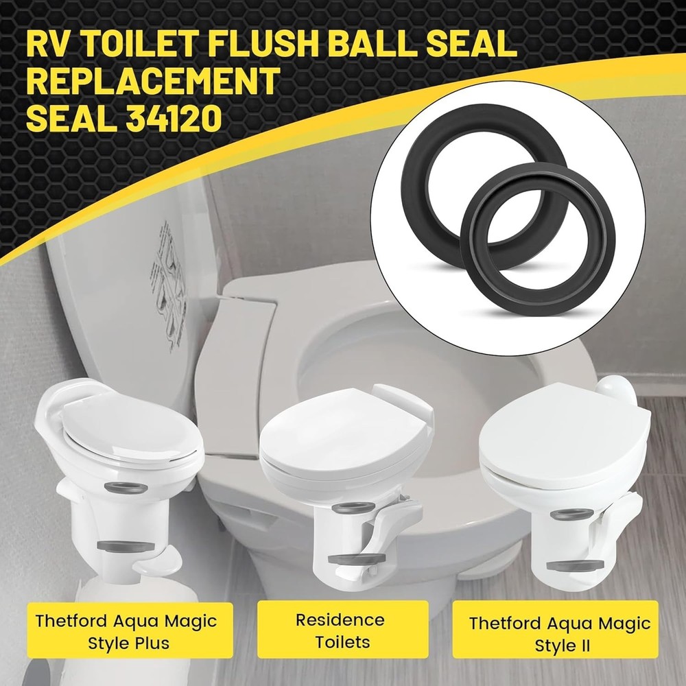 Oyviny 34120 Waste Ball Seal Kit for Thetford Style plus & Style II, RV Toilet