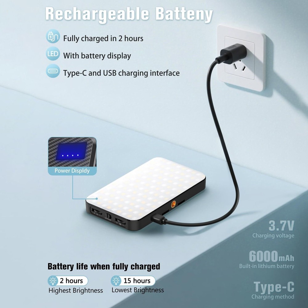 168LED Video Light Panel Fill Light Selfie Light for Phone Camera with Cold Boot