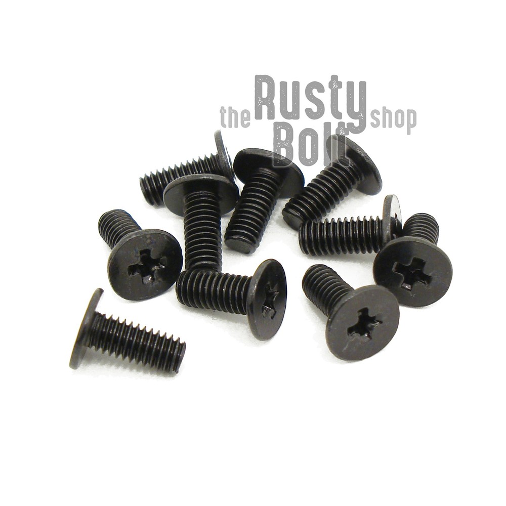 M3 x 7mm, Phillips Wafer Flat Head Screws, Black, Computer, Laptop, Machine