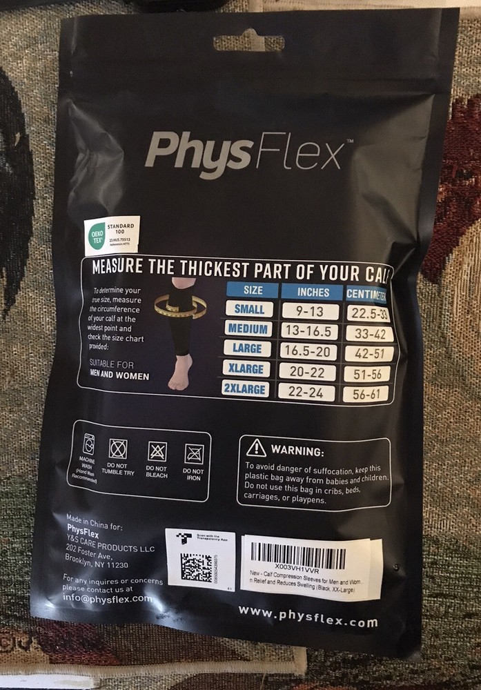 Phys Flex Compression Calf Sleeve New open bag