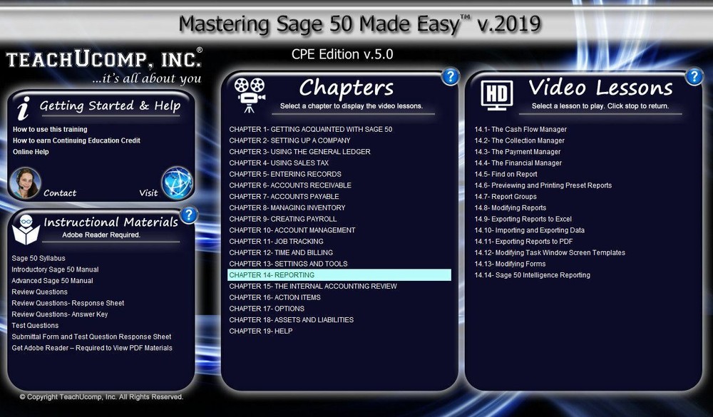 NEW! SAGE 50 Accounting v. 2019 Video Training Tutorial DVD and Digital Course