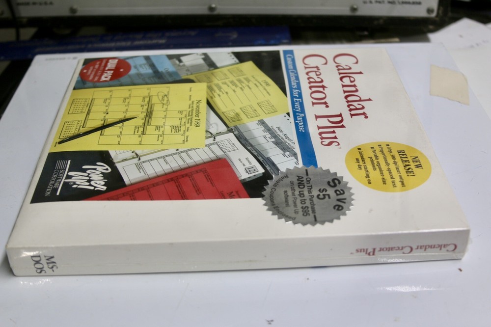 Vintage SEALED Calendar Creator Plus for MS-DOS
