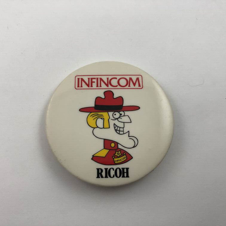 INFINCOM / RICOH ~ Vintage Advertising Button Pinback