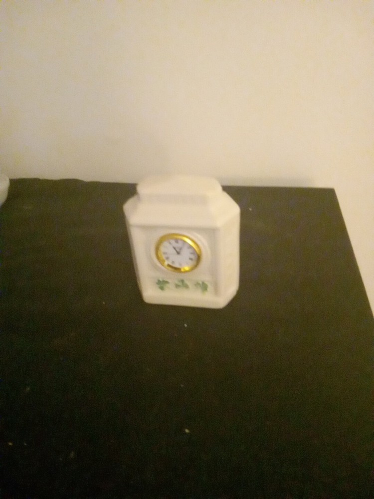 Belleek Square Desk Clock