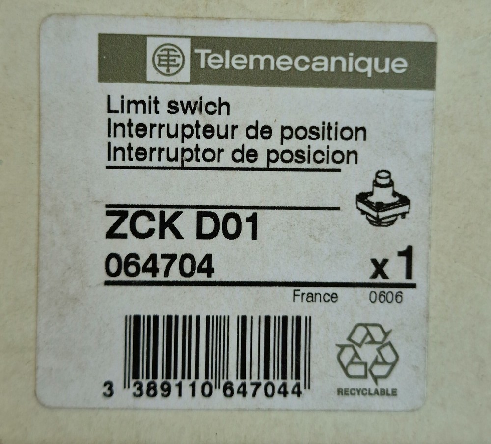 TELEMECHANICAL POSITION SWITCH - ZCK D 01