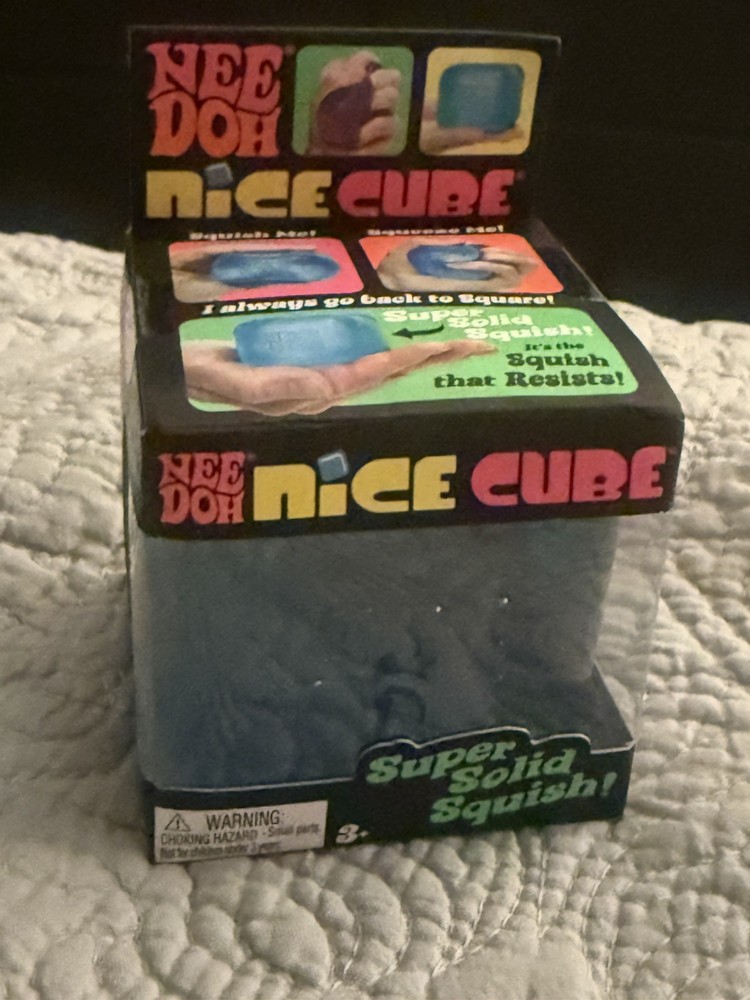 Nee Doh Super Solid Squish Squeeze Ball Blue Maltose 25348YP