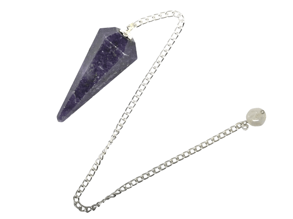 Lepidolite Dowsing Crystal Pendulum