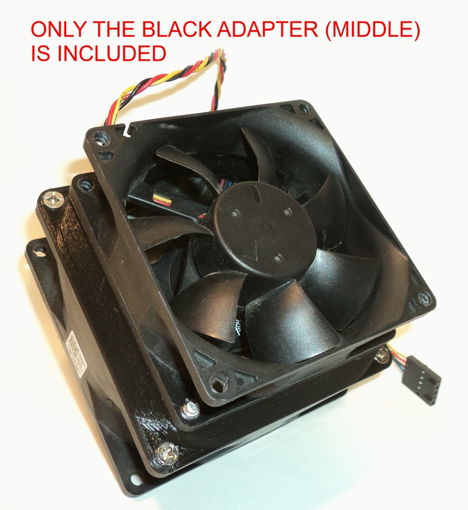 92mm to 80mm CENTERED OFFSET Computer Fan Adapter Converter Change Mounting PC
