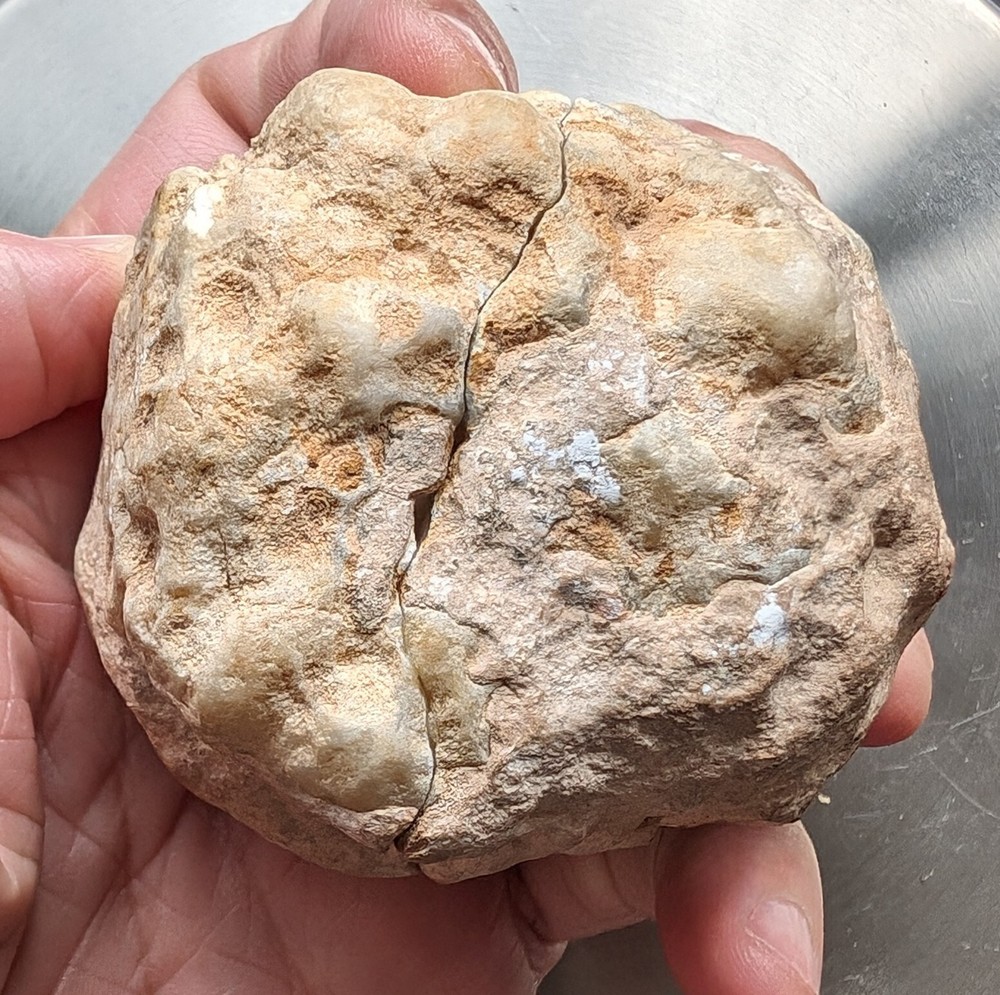 White quartz geode crystal mineral from Morocco