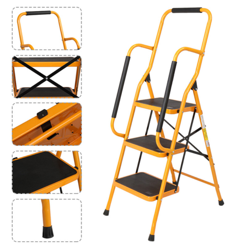 Foldable Ladder 3 Step Ladder Portable Lightweight Step Stool
