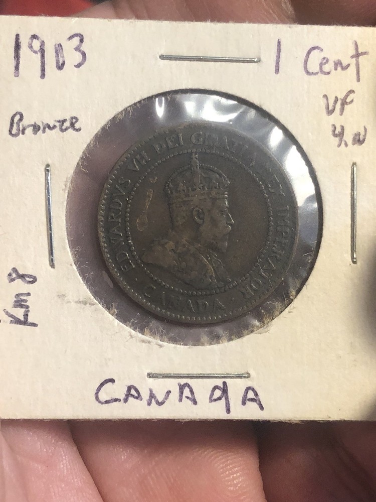 1903 Canada Cent KM# 8 Circulated Condition