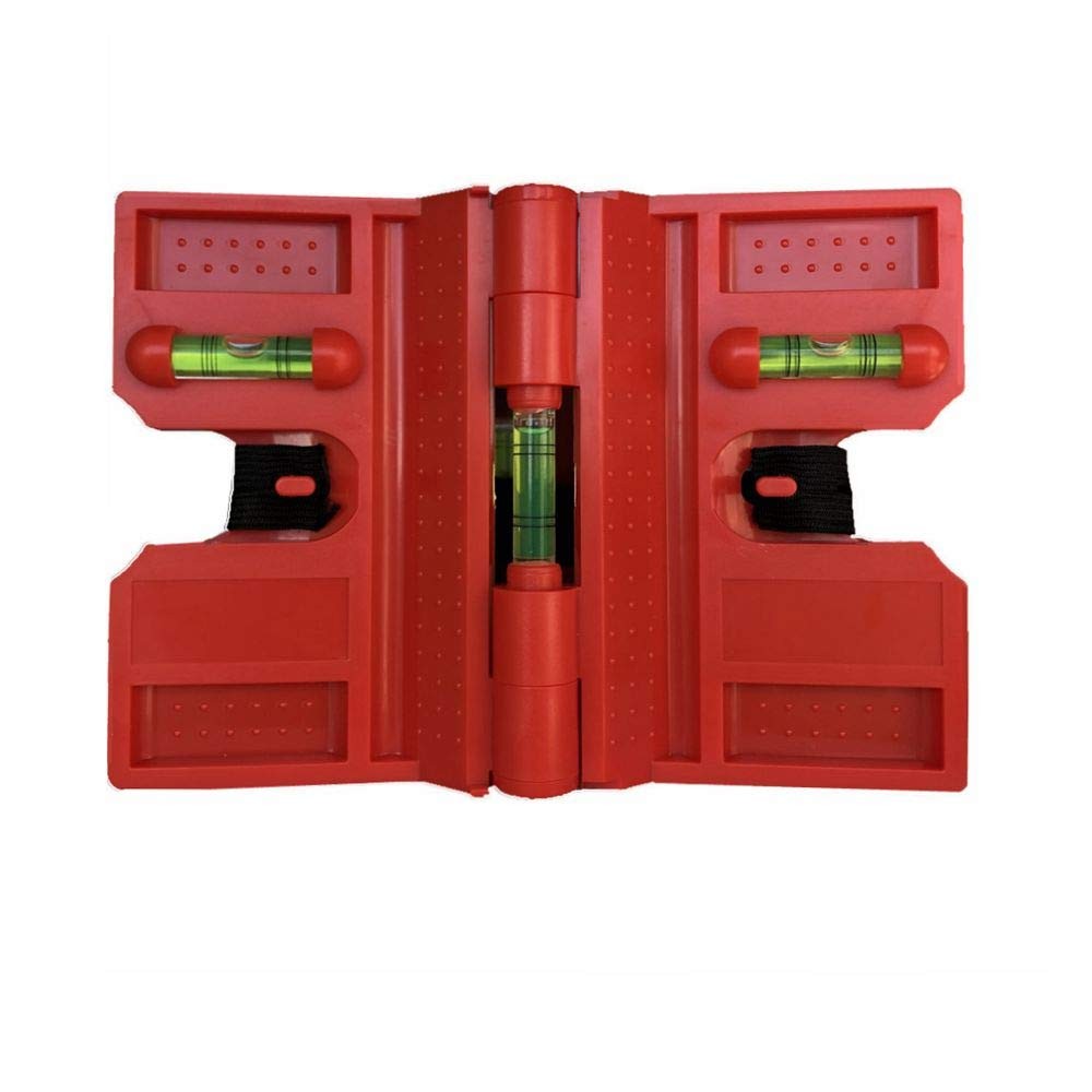 2 Pack Folding Magnetic Post Level for Pipe, and Beams Leveling Red