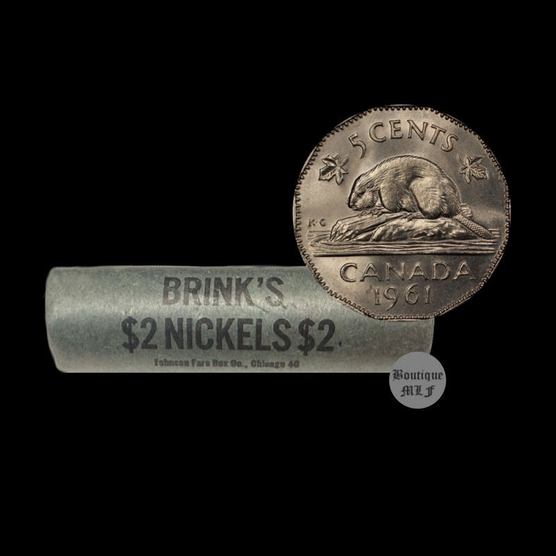 1961 Canada 5¢ cent MINT uncirculated coin from roll