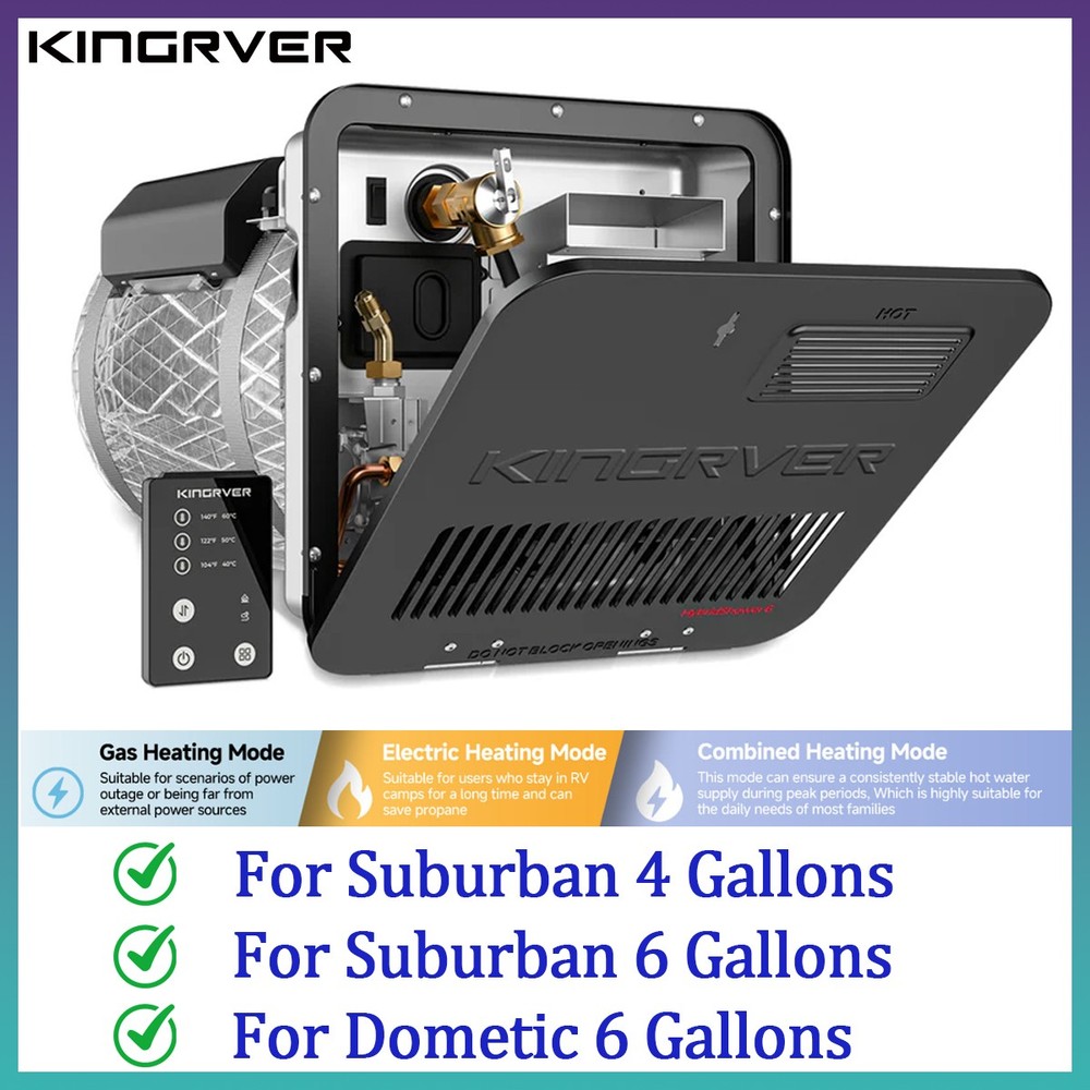 6 Gallon RV Water Heater Gas + Electric For Suburban 4/6 Gal RV Hot Water Heater
