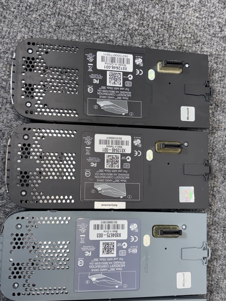 4 Genuine OEM Xbox 360 HDD Microsoft External Hard Drives - Untested