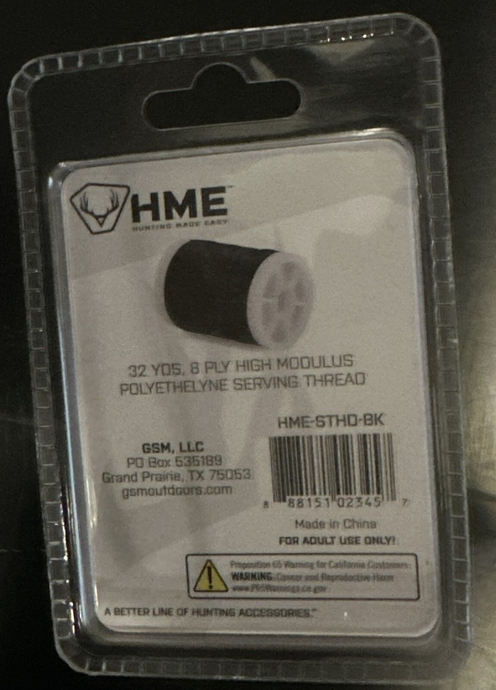 HME Archery Serving Thread 8 Ply 32 Yds Black