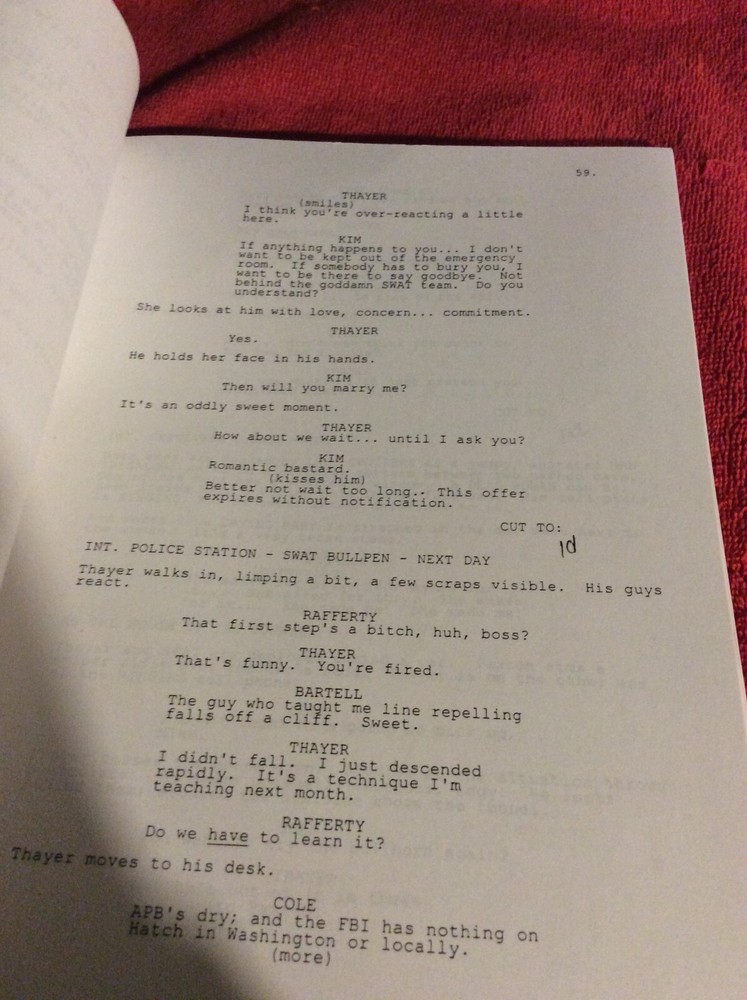 ORIGINAL SCRIPT STAND-OFF REED STEINER DAN MAZUR DAYBREAK PRODUCTIONS