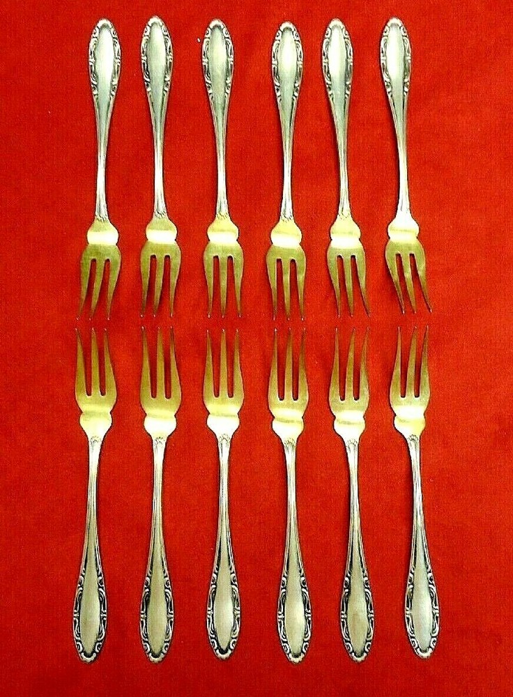 12 German 800 Silver Cocktail Forks (#2246)