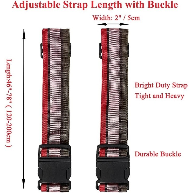 Adjustable Luggage Strap Travel Belt Quick Release Durable Suitcase Identifier