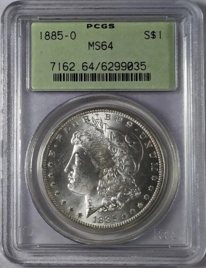1885 O Morgan Silver Dollar PCGS MS-64