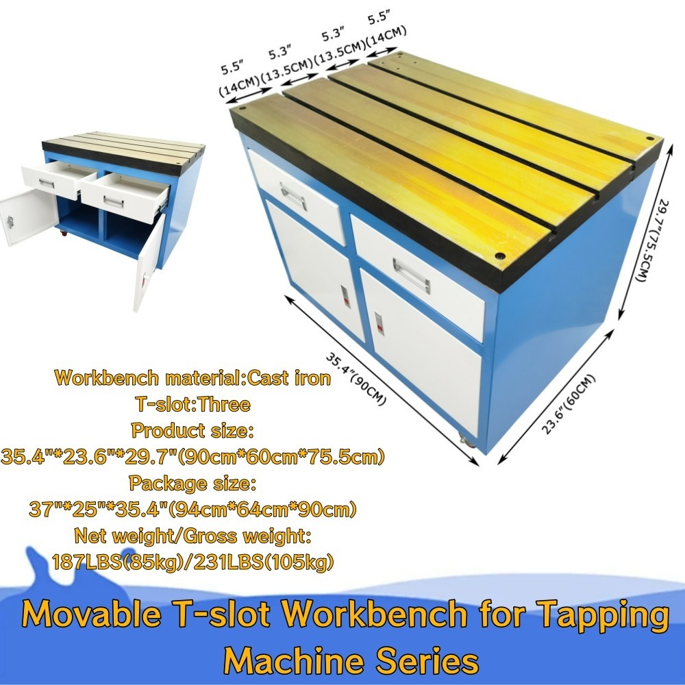 Tapping Machine Series Workbench/Operating Table Movable 3 T-slot Workbench