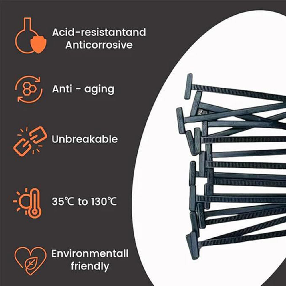 50Pcs Nylon Universal Cable Tie Buckle US