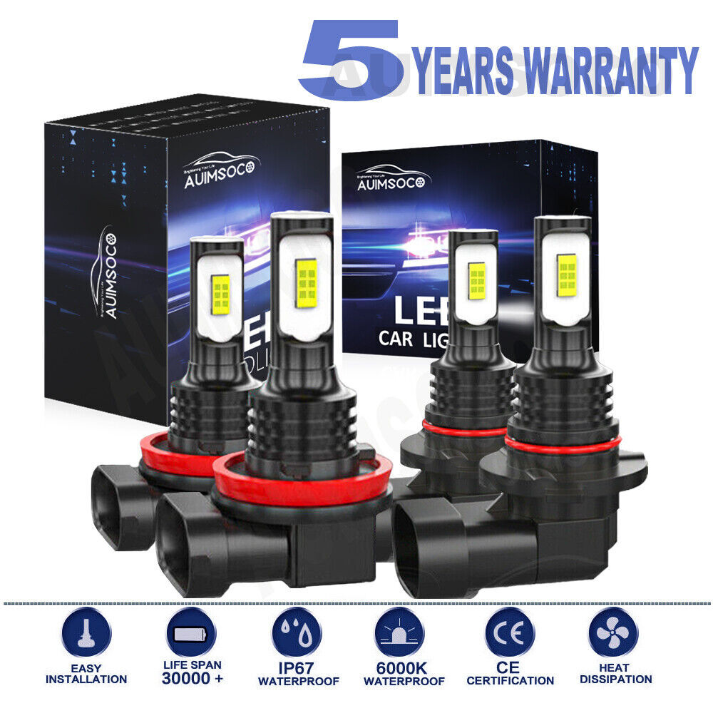 For GMC Sierra 1500 SLE WT Cab Pickup 2007-2013 LED Headlight High Low Bulbs Kit