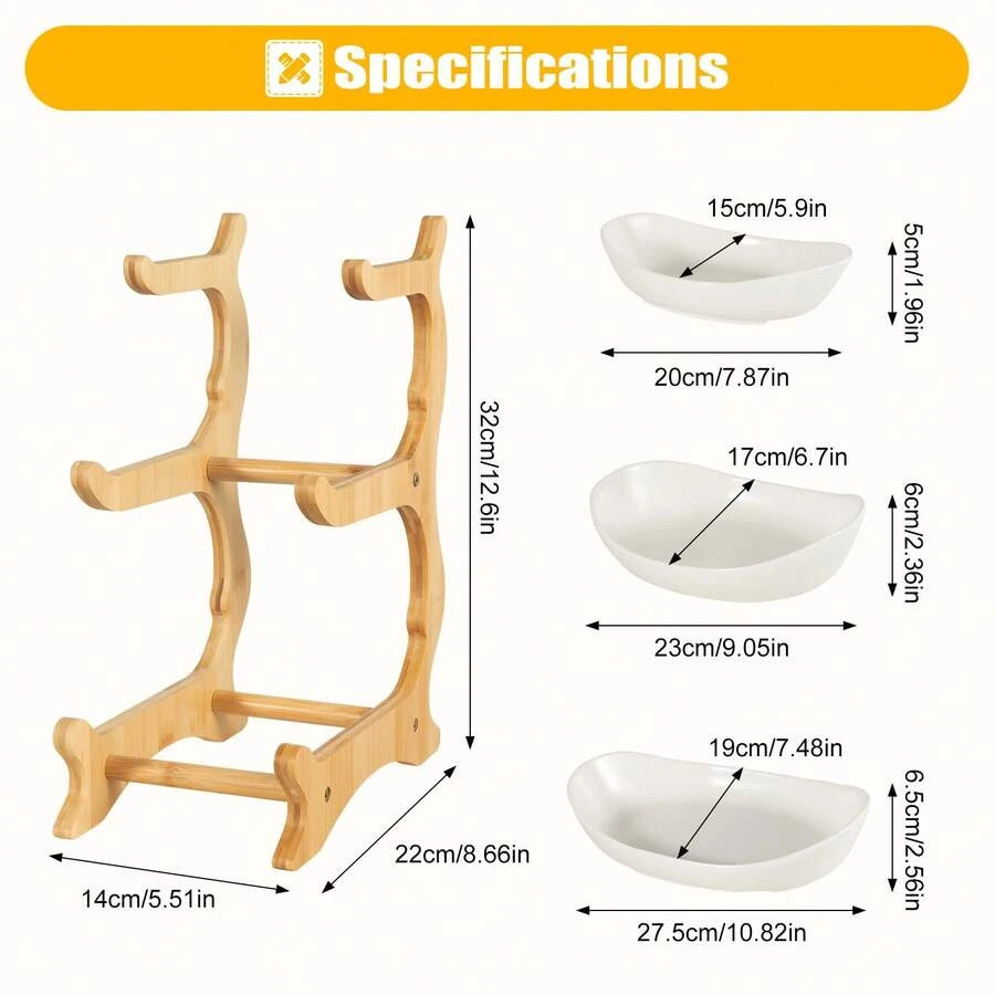 NEW 3-Tier Bamboo Storage Rack, Multi-Purpose Fruit & Snack Organizer Stand For