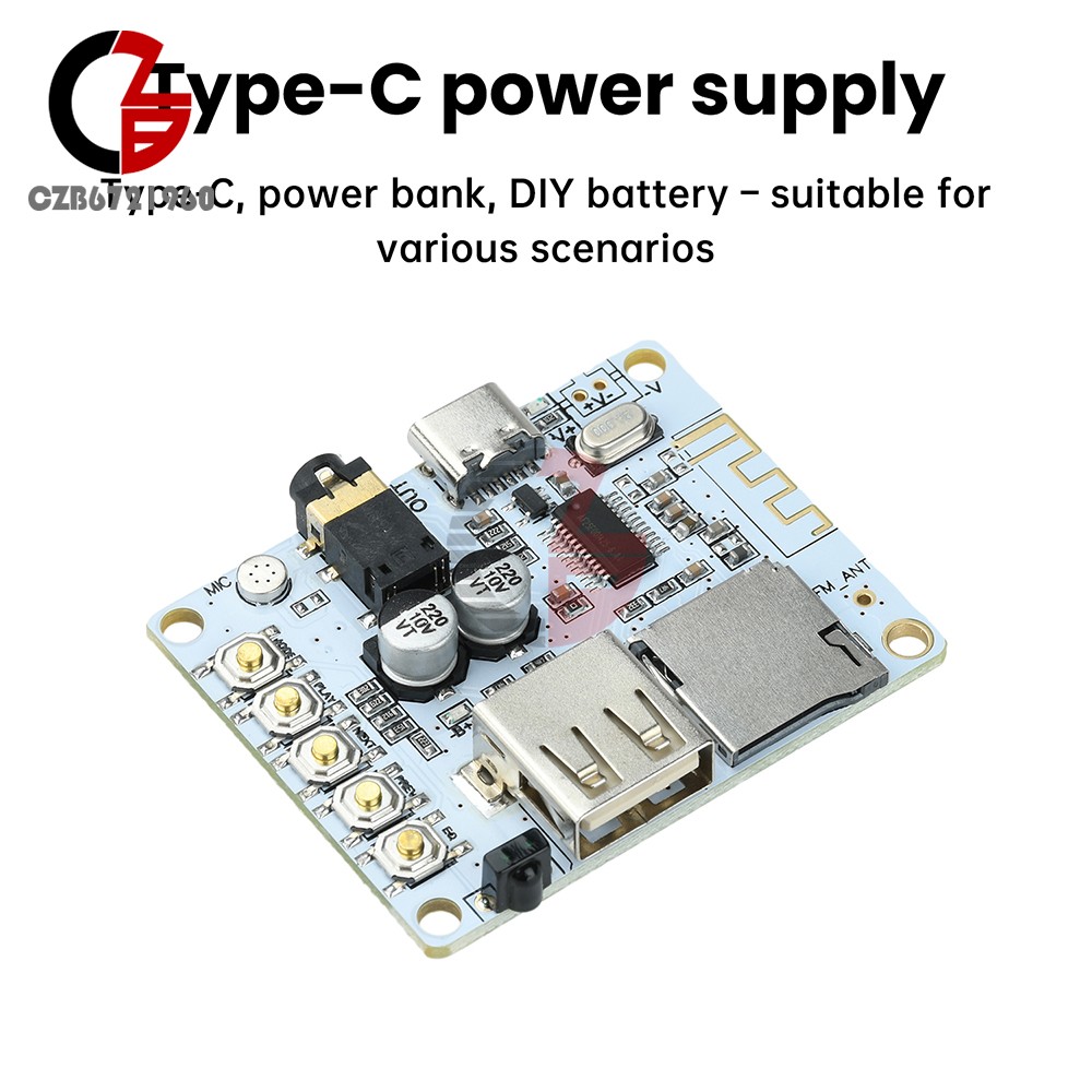Audio Receiver Board Module Player Bluetooth 5.4 Lossless Decoder Module Type-C