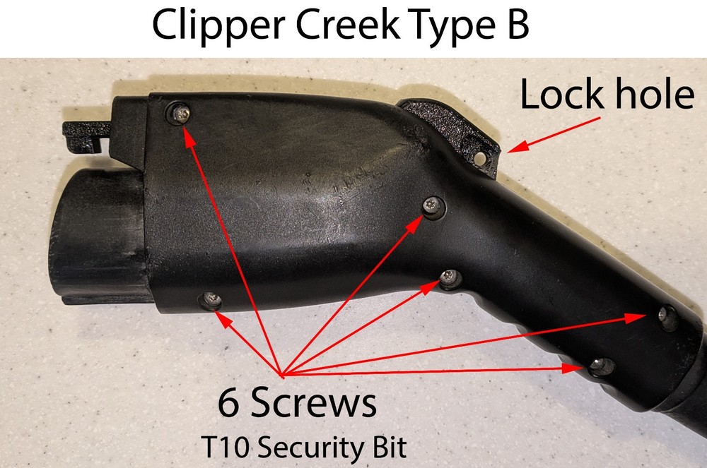 Clipper Creek Type E J1772 Connector Lever latch 3D printed Enphase