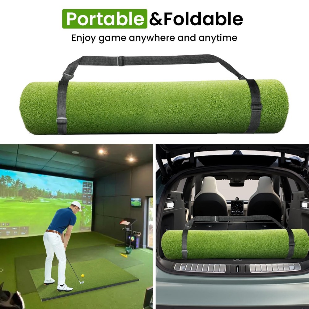 Golf Hitting Mat 5x4ft, 21mm Artificial Turf Colorful