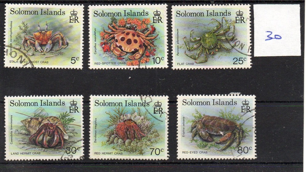 British Solomon Is (30) 1993 - Crabs - used