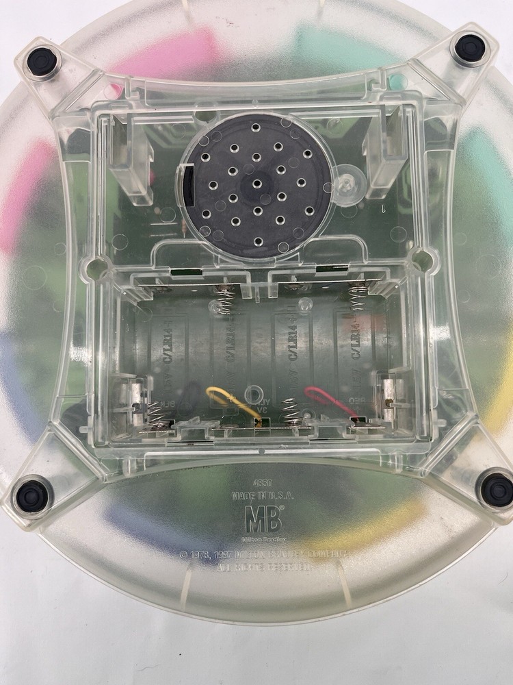 Milton Bradley 1997 Simon Electronic Memory Game Clear