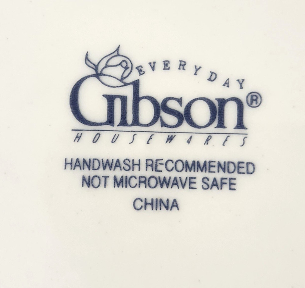 Gibson Magnolia Bloom Ceramic Serving Platter 12”