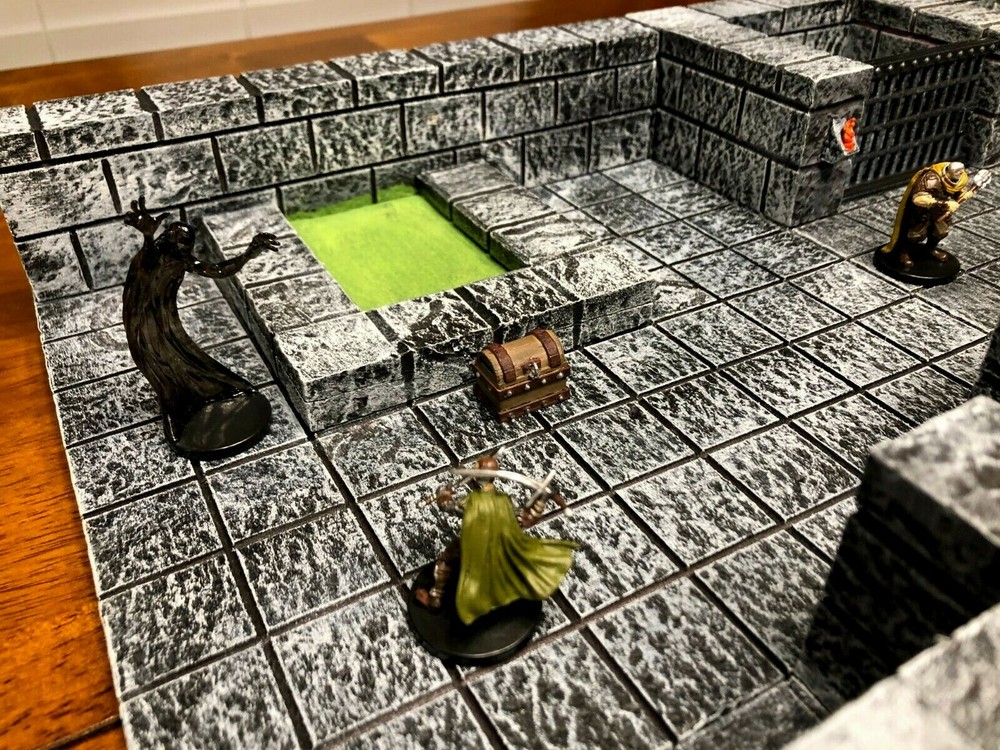 Big Dungeon Terrain Modular Set Wargame Scenery Dungeons & Dragons Pathfinder