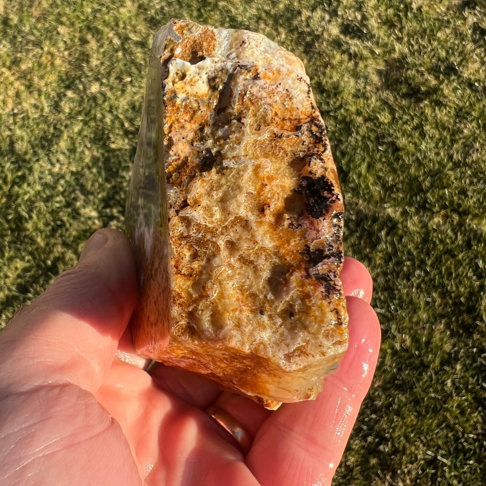 Graveyard Point Moss Agate Rough Faced Specimen 382gm (R23)