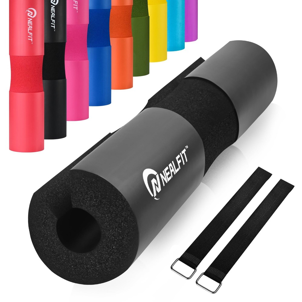 NEALFIT Barbell Pad Squat for Squats—Squat Bar Pad—Great Black