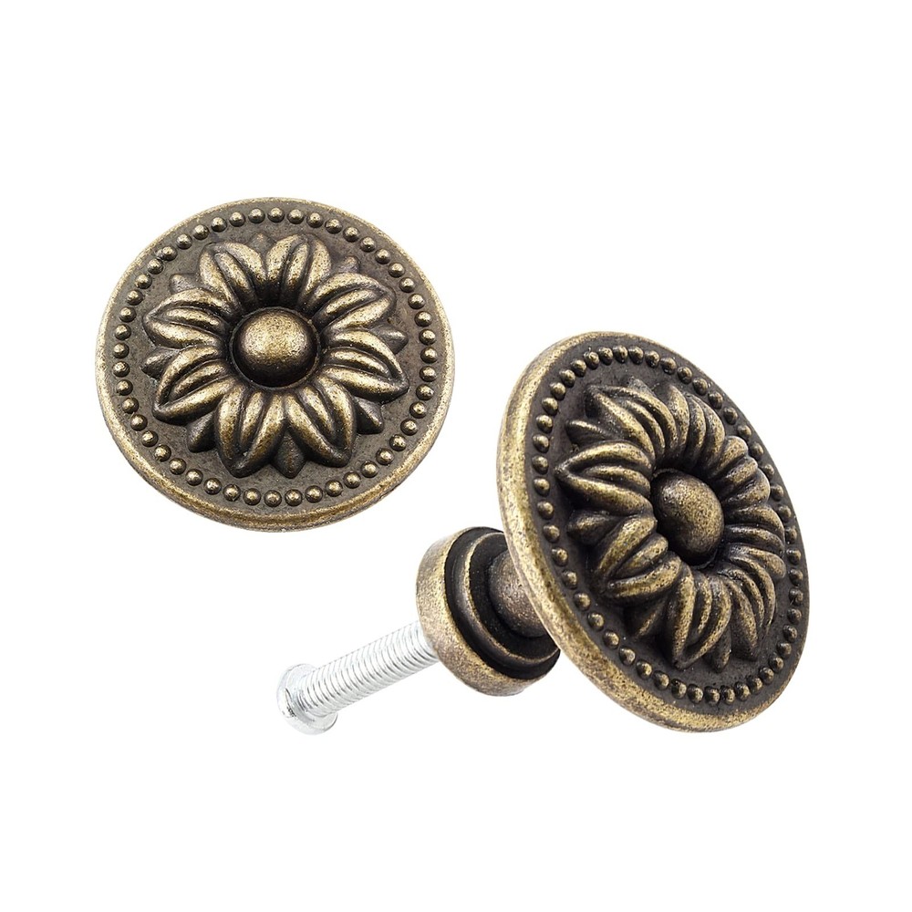 Zorfeter 10 Pcs Antique Bronze Cabinet Knobs Pull, Vintage Rustic Style Drawe...