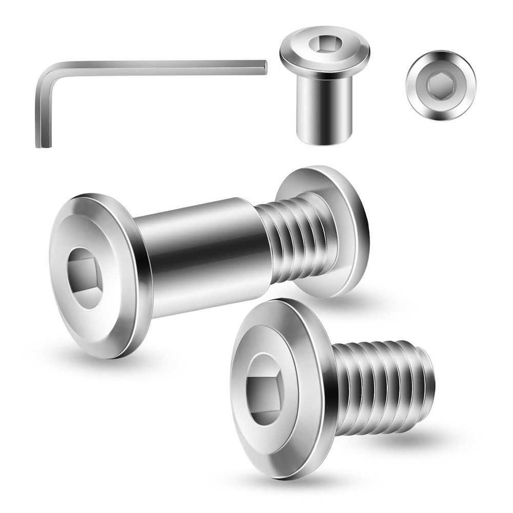 1/4-20 x 1/2" 20Pcs Flat Head Hex Socket Cap Screws x 1/2", Silver
