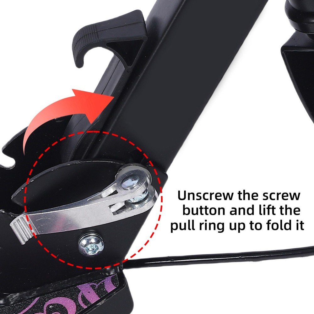 Scooter and Adults with Dual Brake System One Button Folding Adjustable Height