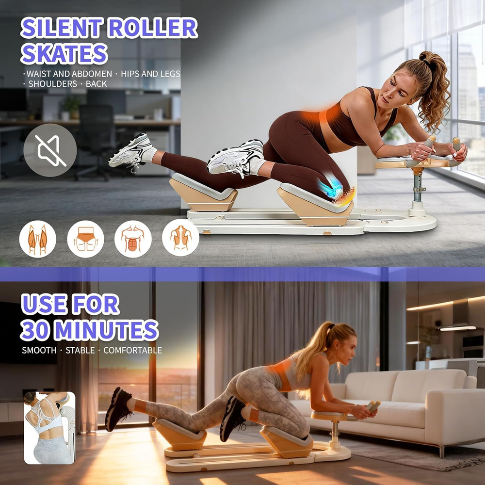 Spine Twist and Stretch Trainer, Detachable Back Stretcher Machine, Adjustable E