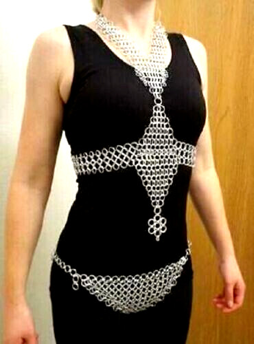 CHAINMAIL ALUMINIUM STYLE BRA TOP NICE ONE ITEM