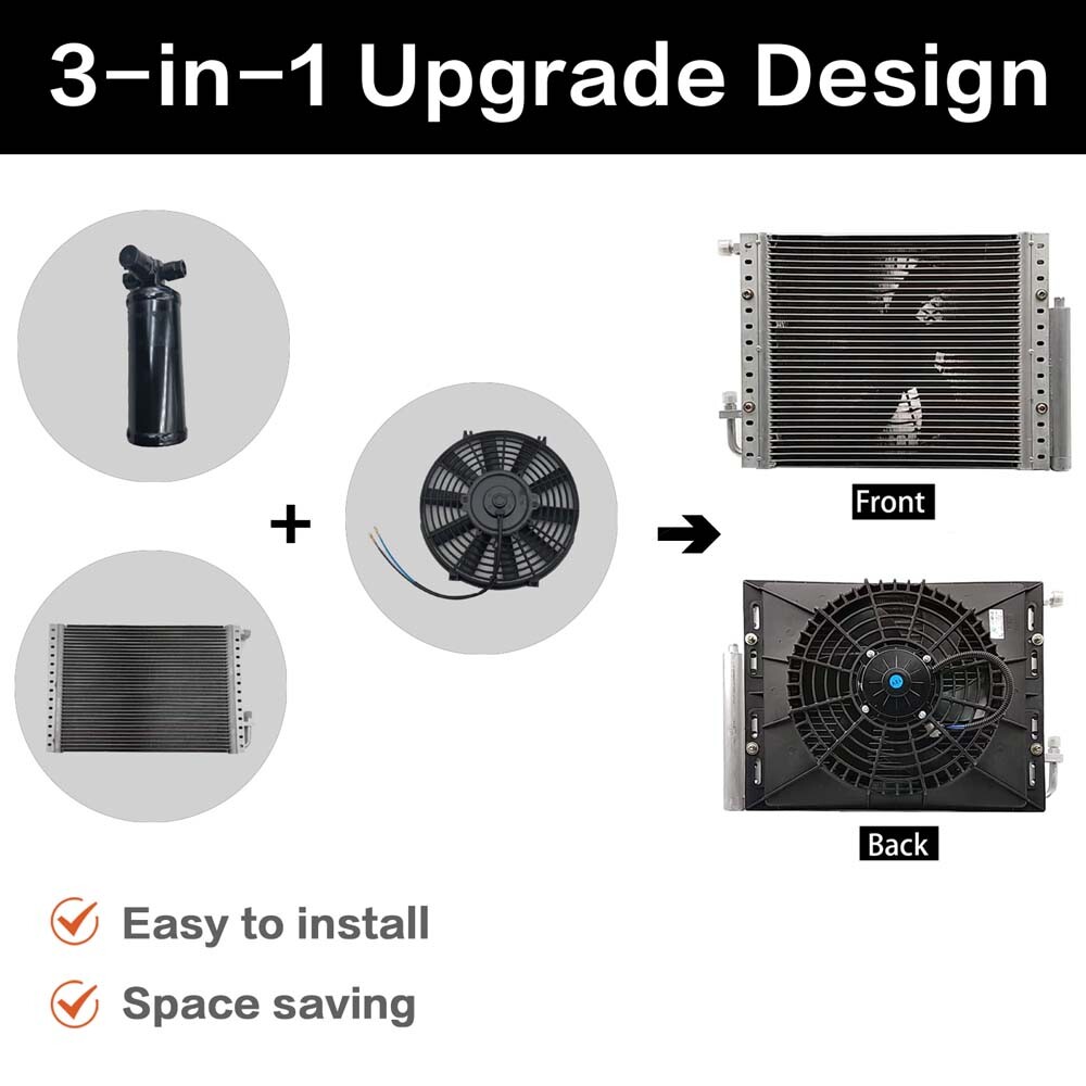 12V Air Conditioner Car Electric Underdash Cooling A/C Unit Compressor Universal
