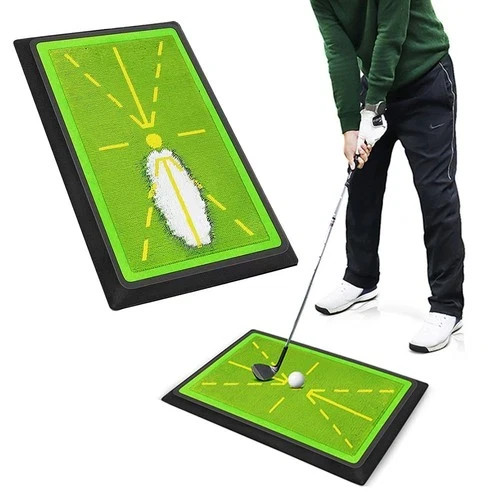 Swing Mat Golf Divot Board for Swing Path Training Indoor Practice Green