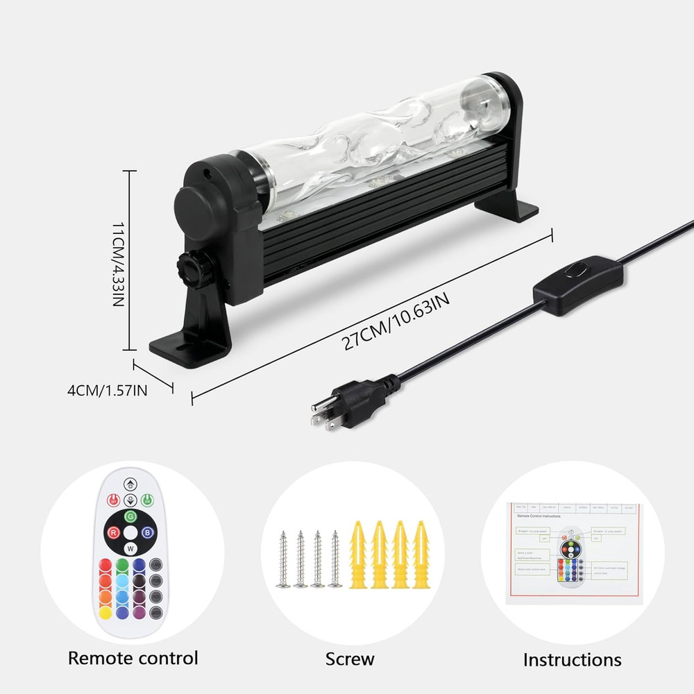 12W RGBW LED Dynamic Wave Wall Light - Flowing Water & Aurora Visual Effects, Co