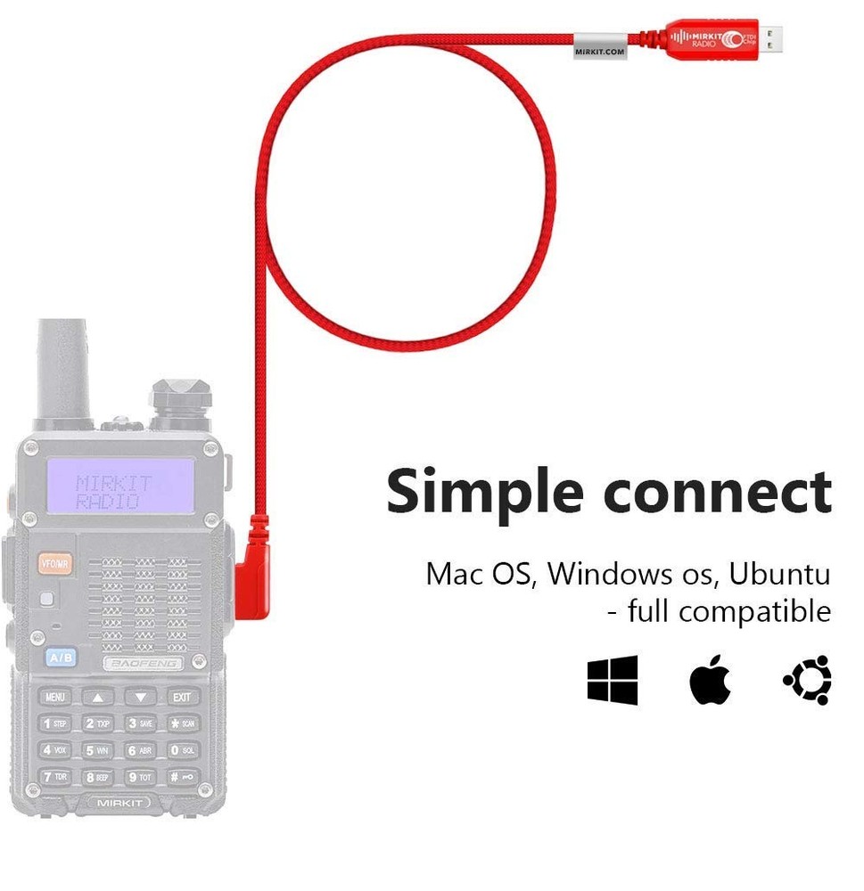 MIRKIT FTDI USB Programming Cable Model 3 Red for Flashing 3