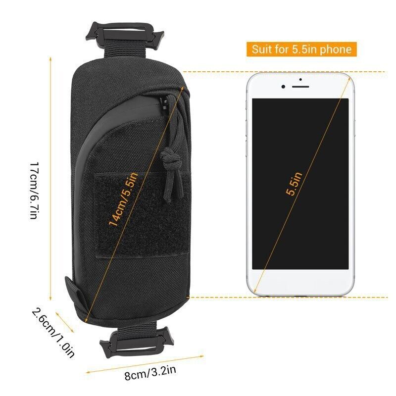 Tactical Backpack Shoulder Strap Accessory Pouch Molle EDC Utility Tools Pocket